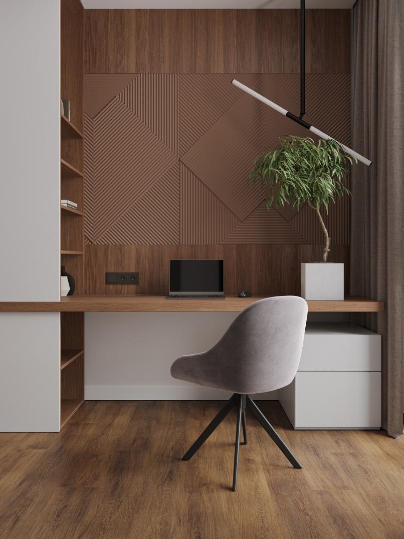 Кварцвиниловая плитка Alpine Floor клеевая Ultra Дуб Казимир ЕСО 5-40 1219,2×184,15×2 фото в интерьере